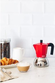 Ιταλικη καφετιερα BRA INOX RED 9T Κόκκινο 470 ml