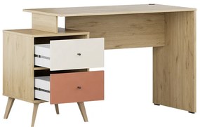 Γραφείο εργασίας Terra Megapap χρώμα florida oak 129x55x75εκ.