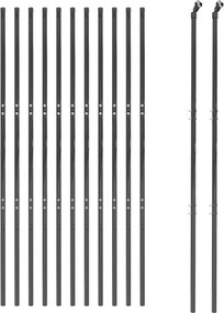vidaXL Συρματόπλεγμα Περίφραξης Ανθρακί 1,6x25 μ. Γαλβανισμένο Ατσάλι