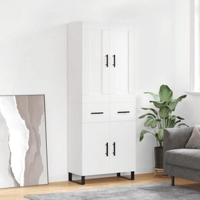 vidaXL Ντουλάπι Λευκό 69,5x34x180 εκ. από Επεξεργασμένο Ξύλο
