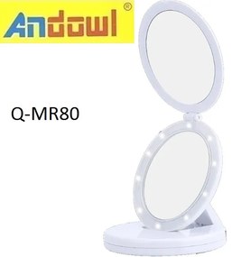 Καθρέφτης μακιγιάζ στρογγυλός 5x με LED λευκός Q-MR8O ANDOWL Andowl
