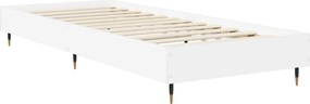 vidaXL Σκελετός Κρεβατιού Λευκό 80 x 200 cm Επεξεργασμένο Ξύλο