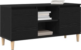 vidaXL Ντουλάπι TV 102 x 35 x 50 εκ. Μαύρη Οξυά Επεξεργασμένο Ξύλο