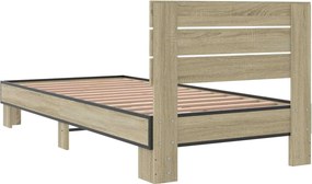 vidaXL Κρεβάτι με Κεφαλάρι Sonoma Δρυς 80 x 200 cm Επεξεργασμένο Ξύλο