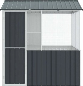 vidaXL Κλουβί Πουλιών Ανθρακί 215 x 209 x 230 εκ