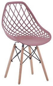 Καρέκλα Tree Pink 49x53xH81,5cm 03-0674 Σετ 4τμχ Ξύλο,Πολυπροπυλένιο