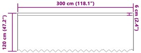 vidaXL Κουρτίνες με κουρτίνες Λευκό 300 x 120 cm Πολυεστέρας