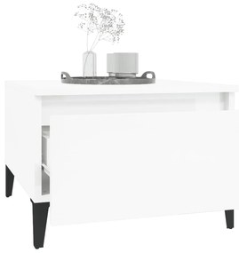 vidaXL Βοηθητικά Τραπέζια 2 τεμ. Γυαλ.Λευκό 50x46x35 εκ. Επεξ. Ξύλο