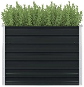 vidaXL Ζαρντινιέρα Ψηλή Ανθρακί 100x100x77 εκ. Γαλβανισμένος Χάλυβας