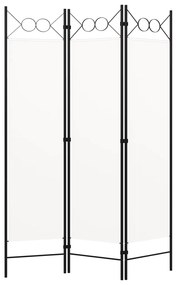 vidaXL Διαχωριστικό Δωματίου με 3 Πάνελ Λευκό 120 x 180 εκ.