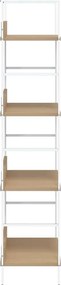 vidaXL Ραφιέρα 4 Επιπέδων Δρυς 60x27,6x124,5 εκ. Επεξεργασμένο Ξύλο