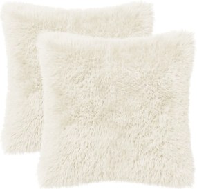 vidaXL Κάλυμμα Μαξιλαριού 2 pcs HEERLEN Λευκό 40 x 40 cm PV Φλίς