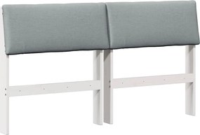 vidaXL Ταπετσαρισμένο κεφαλάρι Ανοιχτό γκρι 150 cm