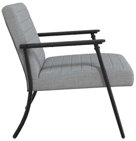 vidaXL Πολυθρόνα Ανοιχτό γκρι 59 x 75 x 78 εκ ύφασμα