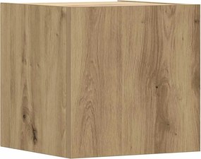 vidaXL Σετ ντουλαπιών τηλεόρασης 6 τεμαχίων Επιτοίχιο Τεχνικής Δρυς