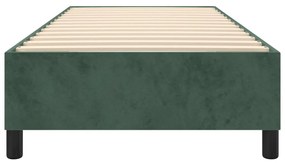 Πλαίσιο Κρεβατιού Σκούρο Πράσινο 90x200 εκ. Βελούδινο - Πράσινο
