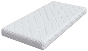 vidaXL Στρώμα με Επίστρωμα Καρύδας Λευκό 120 x 60 cm PU Αφρός