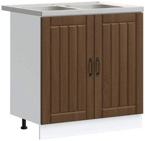 vidaXL Ντουλάπα Κουζίνας με αποθήκευση 2 pcs Καφέ 80 x 46 x 81.5 εκ