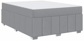 vidaXL Σκελετός Κρεβατιού Ανοιχτό γκρι 140 x 200 cm ύφασμα