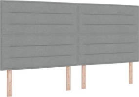 vidaXL Κεφαλάρι Ανοιχτό γκρι 200 cm ύφασμα