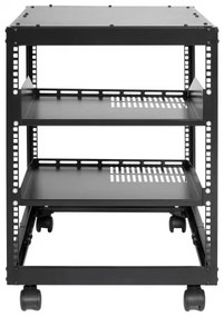 VEVOR 12U Open Frame Server Rack, 15&#039;&#039;-40&#039;&#039; Adjustable Depth, Free Standing or Wall Mount Network Server Rack, 4 Post AV Rack with Casters, Holds All Your Networking IT Equipment AV Gear Router Modem