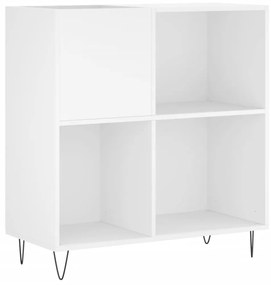 vidaXL Έπιπλο Δίσκων Λευκό 84,5 x 38 x 89 εκ. από Επεξεργασμένο Ξύλο