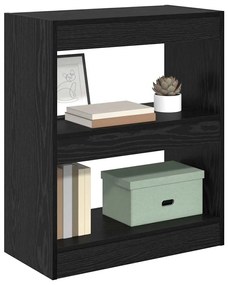 vidaXL Βιβλιοθήκη Μαύρη δρυς 60 x 30 x 72 εκ. Επεξεργασμένο ξύλο