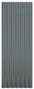 vidaXL Πάνελ Οροφής 12 τεμ. Ανθρακί 100x36 εκ Γαλβανισμένος χάλυβας