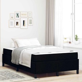vidaXL Κρεβάτι με ελατήρια Μαύρο 120 x 190 cm
