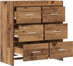 vidaXL Πλαϊνό γραφείο Παλαιωμένο ξύλο 75 x 33 x 80 εκ