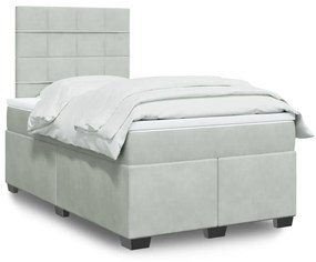 ΚΡΕΒΑΤΙ BOXSPRING ΜΕ ΣΤΡΩΜΑ ΑΝΟΙΧΤΟ ΓΚΡΙ 120X190 ΕΚ. ΒΕΛΟΥΔΙΝΟ 3290858