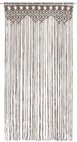 vidaXL Κουρτίνα Μακραμέ Taupe 140 x 240 εκ. Βαμβακερή