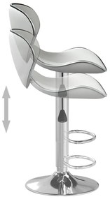 vidaXL Σκαμπό Μπαρ Λευκό από Συνθετικό Δέρμα