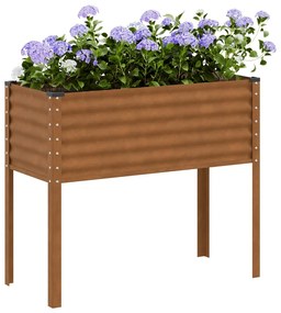 Γλάστρα Κήπου 100x45x90 εκ. από Ατσάλι με Αντοχή στις Καιρικές Συνθήκες