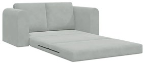 vidaXL Κρεβάτι καναπές Ανοιχτό γκρι 148 x 71 x 83 εκ. Βελούδο