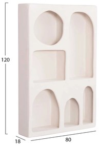 ΡΑΦΙΕΡΑ-ΚΟΜΜΟ ΣΕΙΡΑ SANTORINI HM18059 MDF ΣΕ ΥΠΟΛΕΥΚΟ 80x18x120Υεκ.
