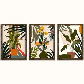 Κάδρα (Σετ 3Τμχ) 820EVL4628 50x70cm Multi Wallity Κάθετοι Mdf,Ξύλο