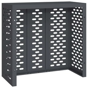vidaXL Κάλυμμα κλιματιστικού Ανθρακί 110 x 50 x 105 εκ Ατσάλι