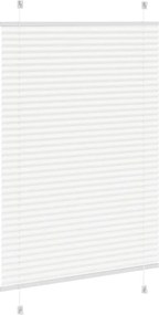 vidaXL Πλισέ περσίδα Λευκό 100x100 cm Πλάτος υφάσματος 99,4 cm