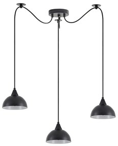 Φωτιστικό Οροφής Κρεμαστό Adept 77-9054 40x300cm 3xE27 60W Black Homelighting Metal