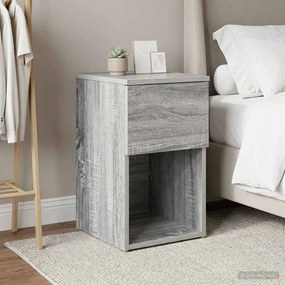 vidaXL Ντουλάπι κρεβατιού Γκρι Sonoma 29 x 31,5 x 49 εκ