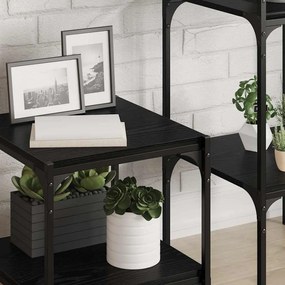vidaXL Ράφι Βιβλίων 4 pcs Μαύρο 40 x 40 x 1,5 cm Επεξεργασμένο ξύλο