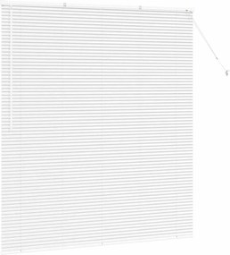 vidaXL Βενετσιάνικες Ρόδες Λευκό 175 x 160 εκ Αλουμίνιο