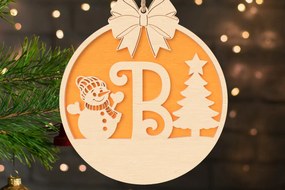 Intra απο ξύλο plywood 3mm-4mm πάχος B Αρχικό Χριστουγεννιάτικο Στολίδι Δίασταση 3x3 cm INTRAFABR-107429388