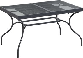 vidaXL Σέτ φαγητού για κήπο 7 pcs Ανθρακί Ατσάλι