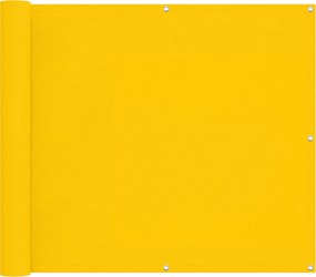 vidaXL Οθόνη Μπαλκονιού Κίτρινο 100 x 400 cm Ύφασμα Όξφορντ