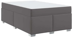 vidaXL Σκελετός Κρεβατιού Γκρι 120 x 190 cm Τεχνητό δέρμα