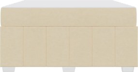 vidaXL Σκελετός Κρεβατιού με στρώμα Κρεμ 140 x 200 cm ύφασμα