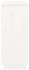 Ντουλάπι Λευκό 104,5x34x80 εκ. από Μασίφ Ξύλο Πεύκου - Λευκό