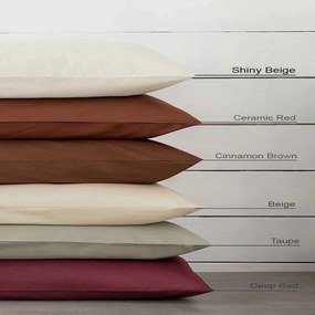 Σεντόν με Λάστιχο Unicolors - Shiny Beige Nima Μονό 100x200cm Με Λάστιχο 100% Cotton